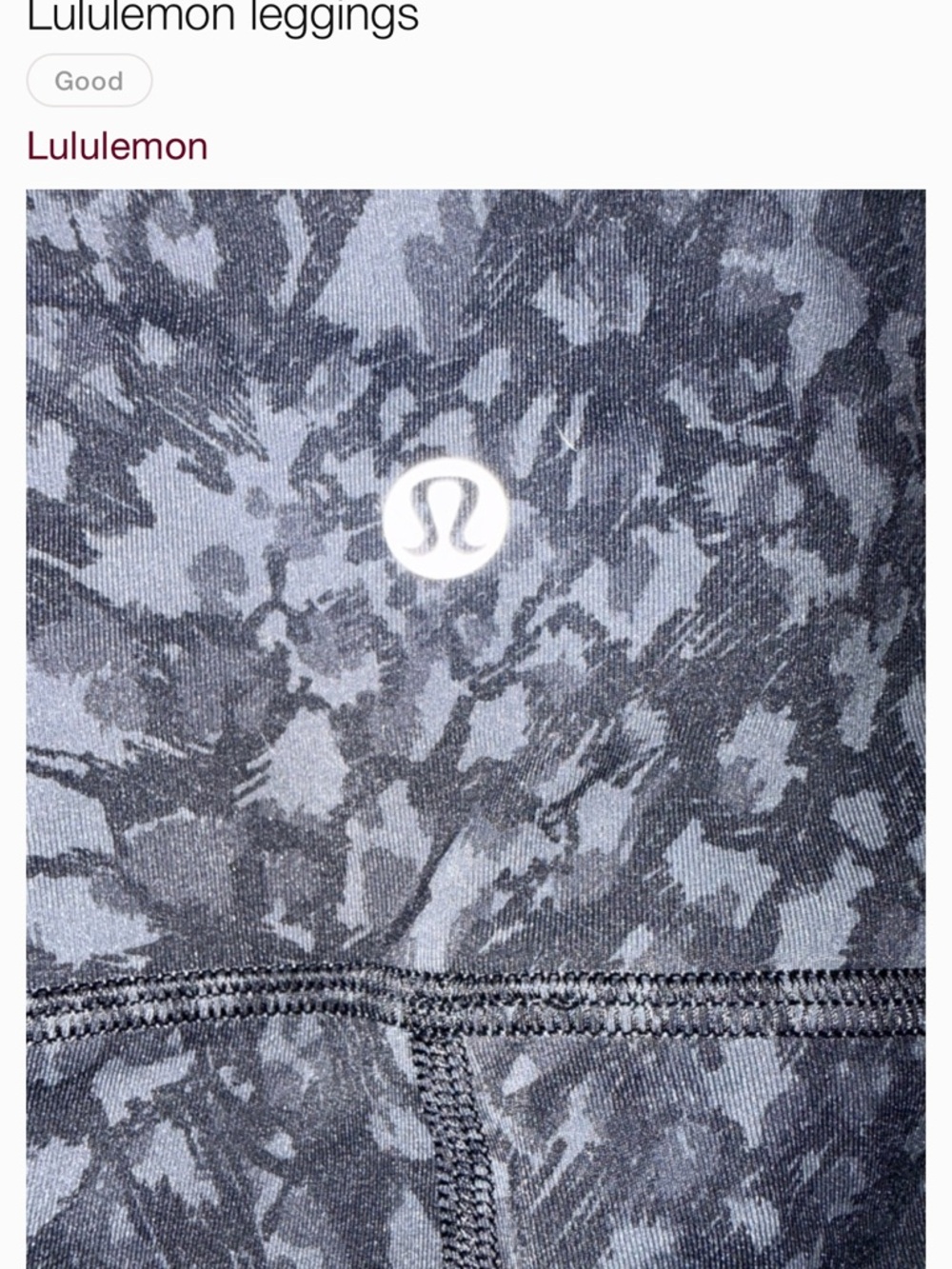 lululemon athletica Black & Gray Printed Leggings